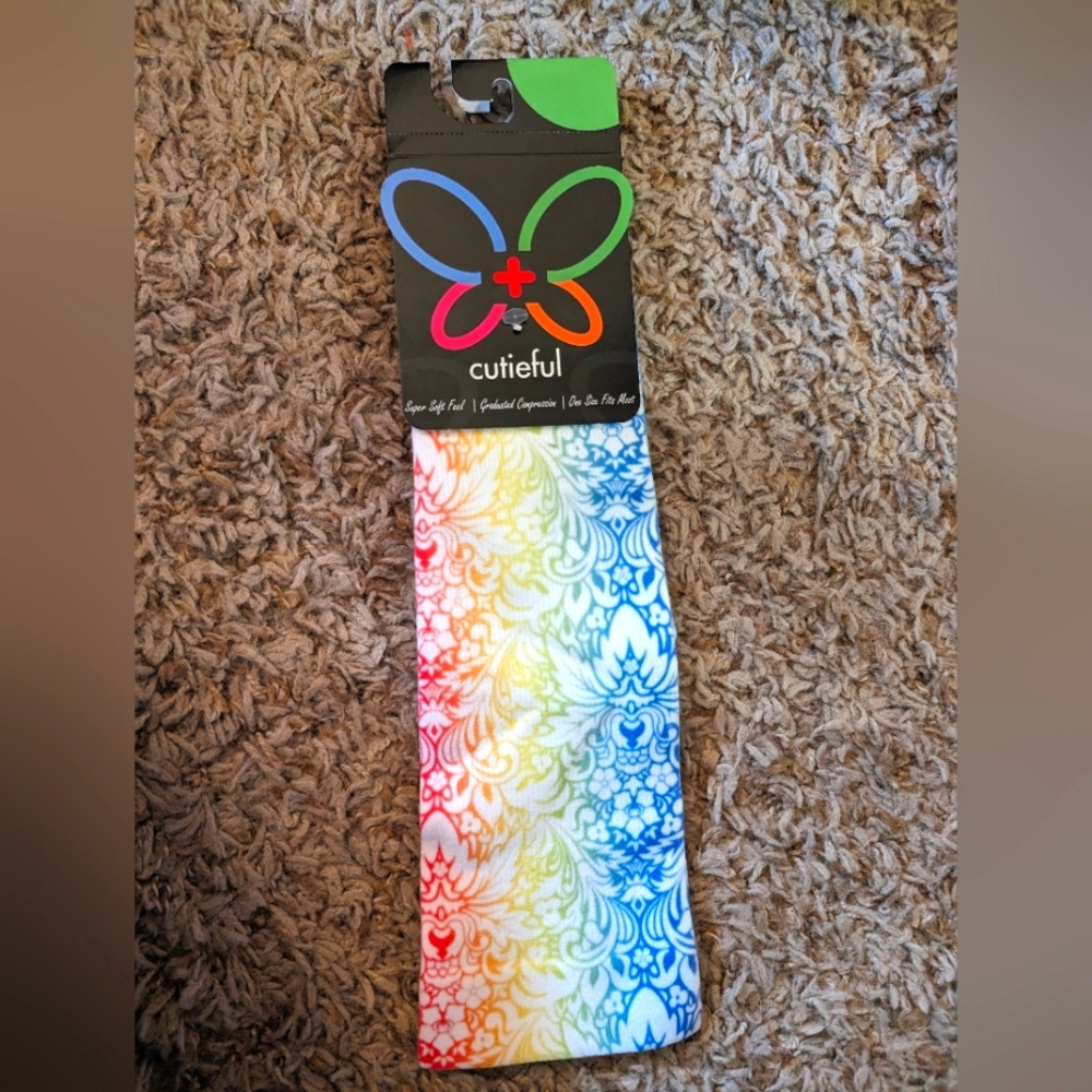 Cutieful Compression Socks Prints. Super Soft Feel. One Size Fits Most. Sz 6-12